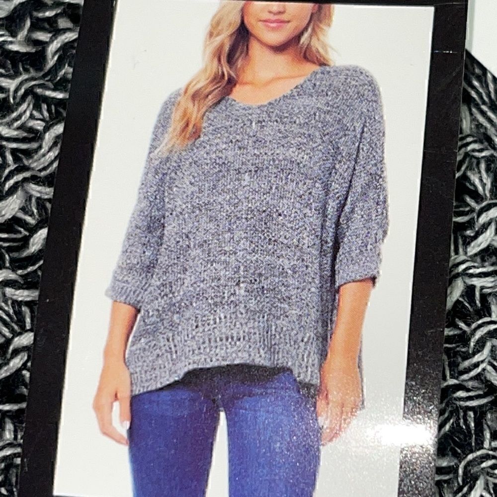 John paul Richard sweater Womens size large knit dolman 3/4 sleeve s knit New